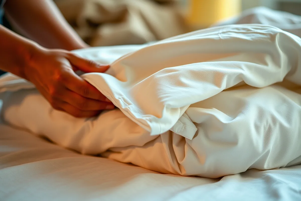 Cách gấp chăn mền vuông vức kiểu truyền thống