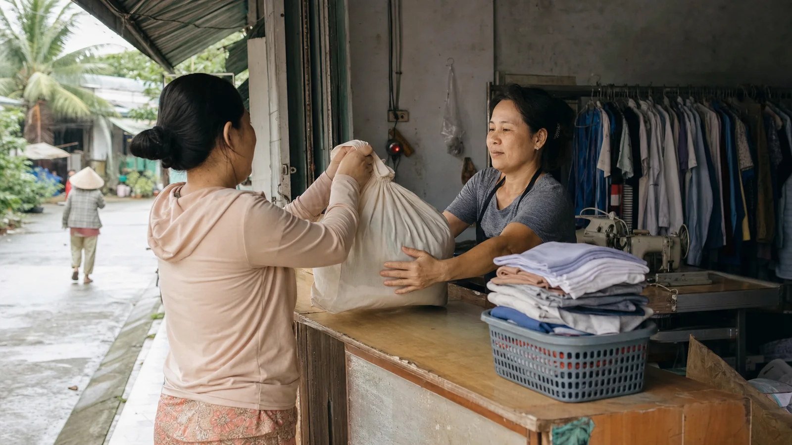 Xử lý gọn gàng quần áo bẩn trong ngày tại Phú Khương – Gửi sáng, chiều lấy ngay