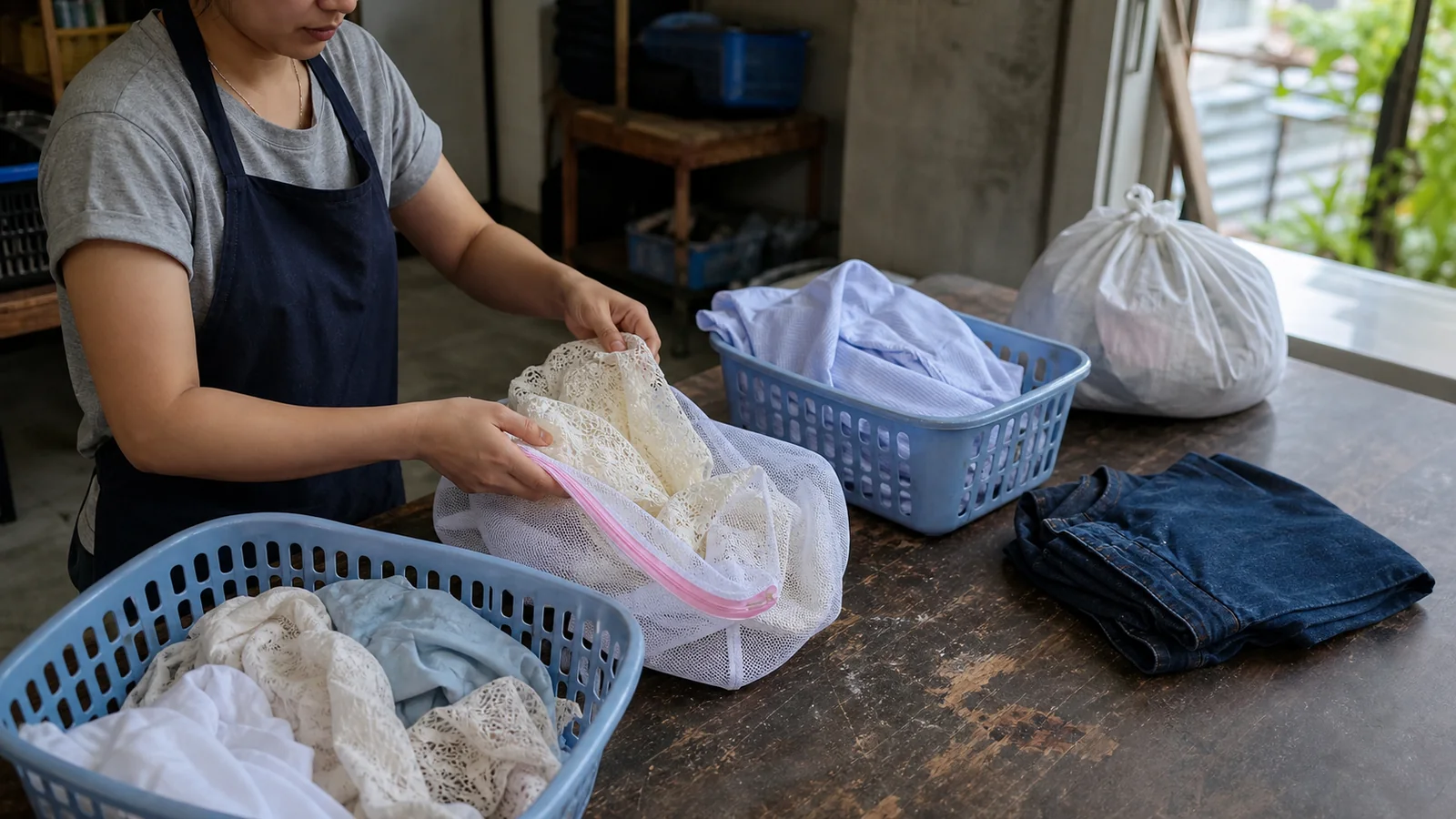 Quy trình giặt sấy chuyên nghiệp bảo vệ từng sợi vải