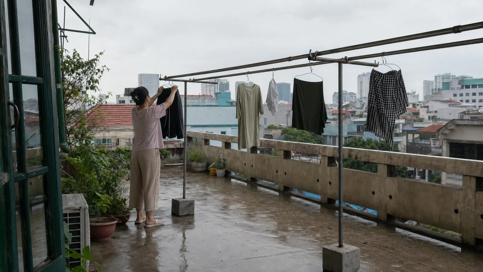 Nguyên tắc treo quần áo thông thoáng giúp nhanh khô