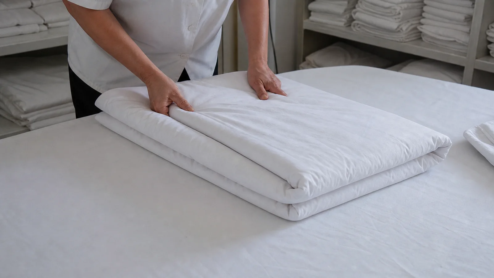 Cách gấp chăn mền vuông vức kiểu truyền thống