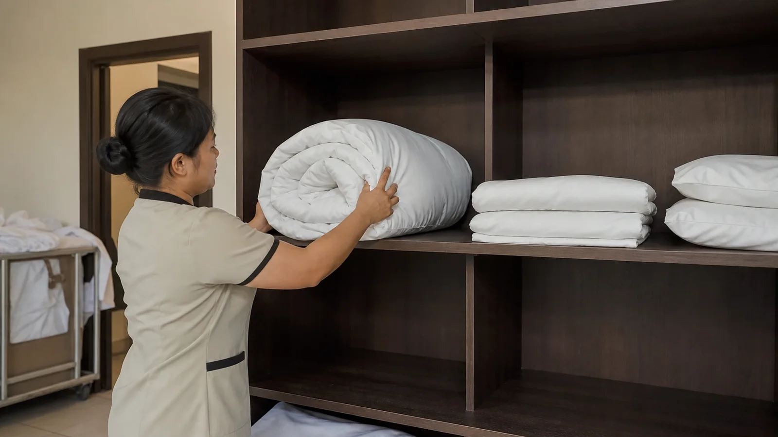 Bí quyết gấp chăn phao và chăn bông dày siêu nhanh